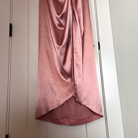 AFTER SIX Midi Dress with Draped Tulip Skirt Color Desert Rose, 8, NWT 6828 - Picture 4 of 9